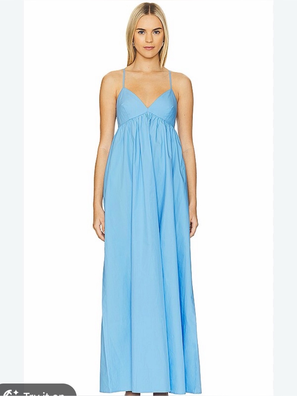 Susana Monaco Poplin Maxi Dress in Miku Minimalist Size XS